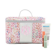 monogrammed watercolor train case
