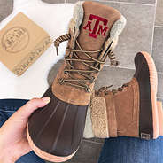 Texas A&M Explorer Duck Boots selfie