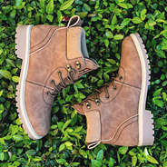 monogrammed adventurer boots in greenery