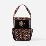 Monogrammed Caddy in Beach Leopard