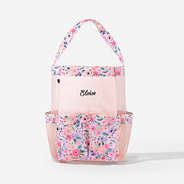 Monogrammed Caddy in Coral Floral