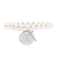 monogrammed cross bracelet