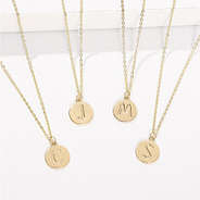 personalized stamped initial necklaces with letters c j m s