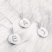 silver initial charm necklaces