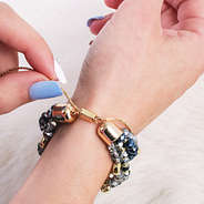 beaded bracelet with adjustable clasp