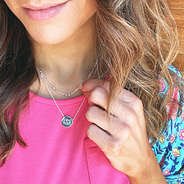 silver layered dainty necklace