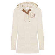 Monogrammed Popover Hoodie in Ivory