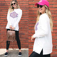 crewneck sweatshirt with tie dye monogram