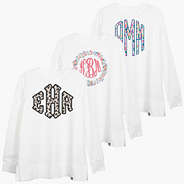 personalized crewneck sweatshirt - leopard, coral floral, multi leopard