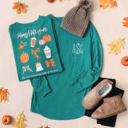 fall personalized t shirt ootd front and back