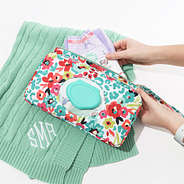 wild blooms diaper changing carryall with blanket