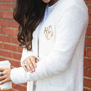 personalized Cozy Cardigan with coffee