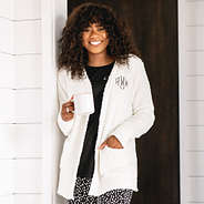 personalized Cozy Cardigan in pajamas