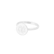 monogrammed audrey ring in silver