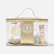 Monogrammed Clear Train Case