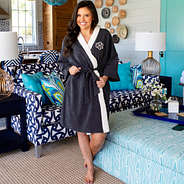 Sherpa robe inside the house