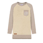 Monogrammed Sherpa Raglan Sweatshirt