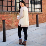 back of sherpa raglan sweatshirt