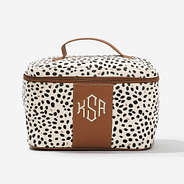 Personalized Leopard Spotted Train Case