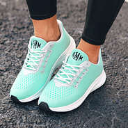 monogrammed mint sneakers