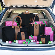 monogrammed quilted travel collection with christmas presents