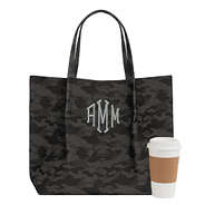 Monogrammed Camo Tote