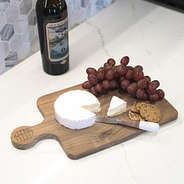 brown regular charcuterie board with food