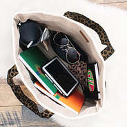 Inside of Patterned Canvas Tote