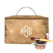 Personalized Distressed Metallic Train Case