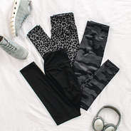 trio flatlay high rise leggings