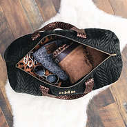 Inside of Leopard Duffel Bag