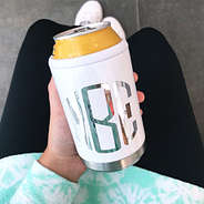 monogrammed standard can koolie in pearl