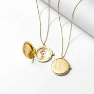 Monogrammed Locket in Gold