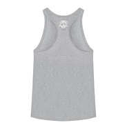 gray monogrammed racerback tank top