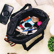 inside monogrammed quilted crossbody tote