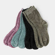 Chenille Socks in Charcoal, Tan, Blush, and Mint