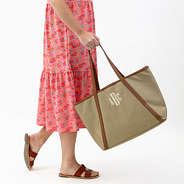 nylon tote bag swinging with rosewood valley dress