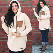 tennessee sherpa hoodie in oatemal