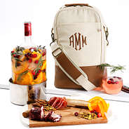 Fall 2023 monogrammed insulated wine bag in ivory