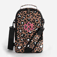 Monogrammed Insulated Wine Bag in Cheetah