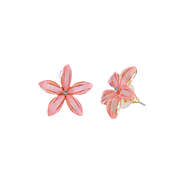 Flower Stud Earrings in Pink