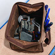 inside of personalized tool bag