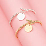 duo silver and gold dainty bracelets