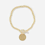 Monogrammed Dainty Bracelet in Gold