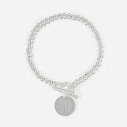 Monogrammed Dainty Bracelet in Silver