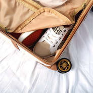vintage suitcase detail wheel