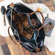 inside of monogrammed overnighter