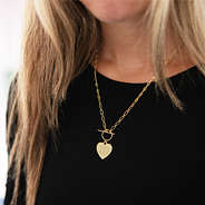 Selfie of Gold Heart Pendant Necklace
