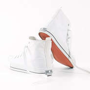 backs of personalized high top canvas sneakers