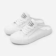 Monogrammed Slide On Sneakers in White - 2024 update